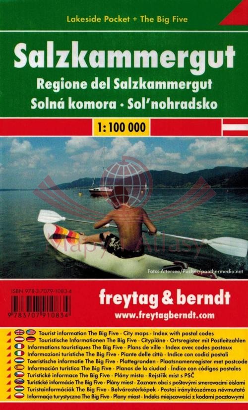Salzkammergut. Laminowana mapa turystyczno- samochodowa. Freytag & Berndt