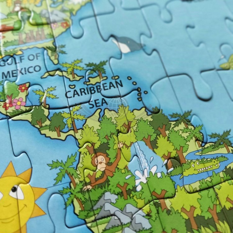 Świat. Puzzle Jigsaw w tubie. 250 elementów. Fragment 1