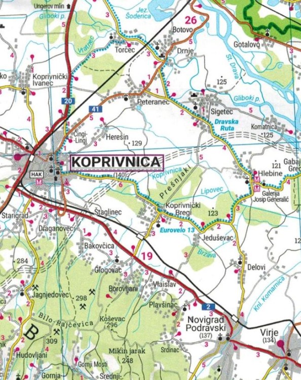 Chorwacja Północna i Południowa 1:200 000. Mapa samochodowo-turystyczna wydawnictwa Freytag & Berndt. Fragment 1