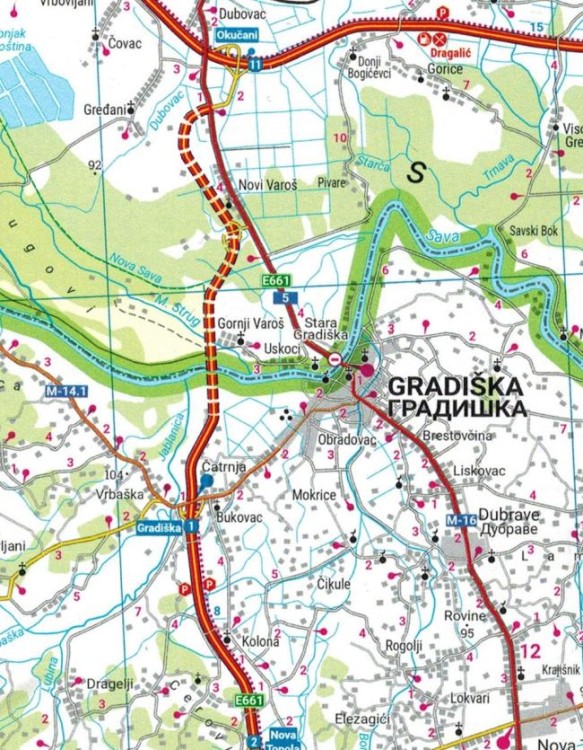 Chorwacja Północna i Południowa 1:200 000. Mapa samochodowo-turystyczna wydawnictwa Freytag & Berndt. Fragment 2