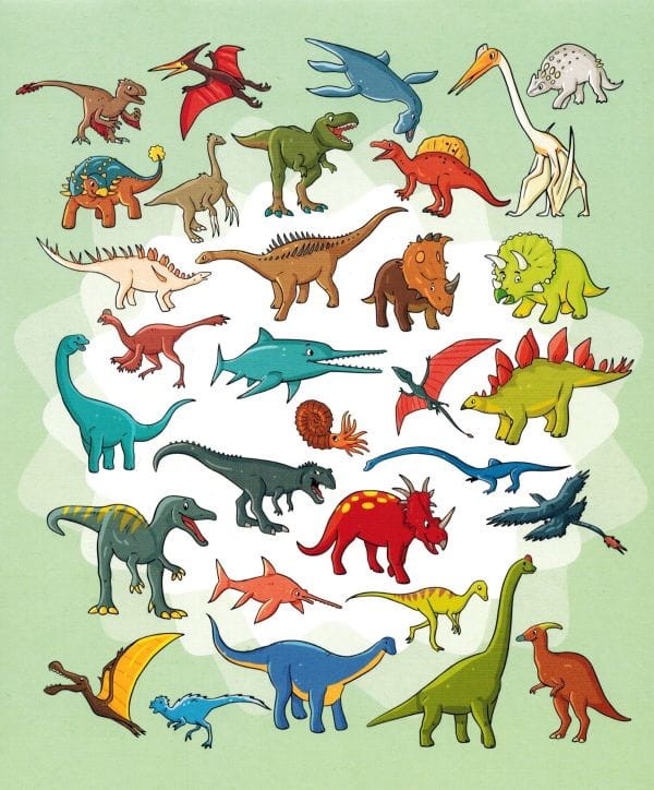 Dinozaury. Kolorowanka dla dzieci. Okładka tył