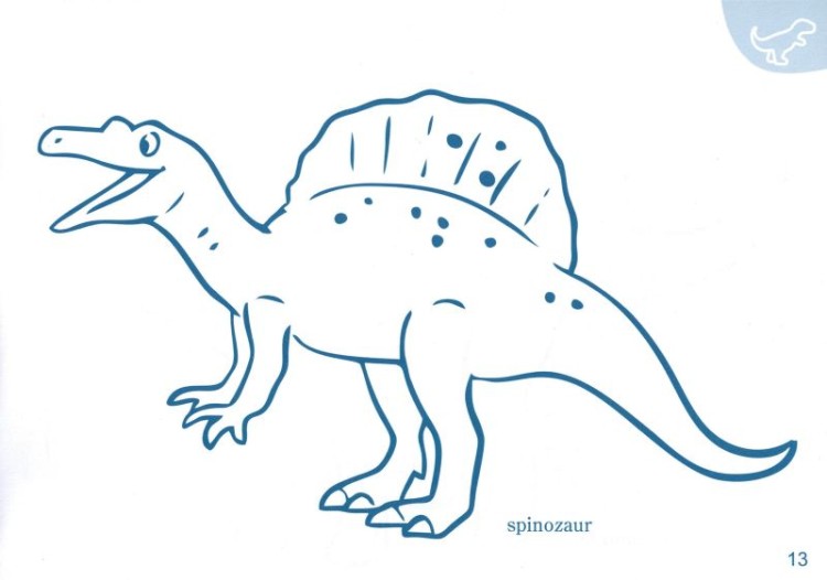 Dinozaury. Kolorowanka dla dzieci. Przykładowa strona 2