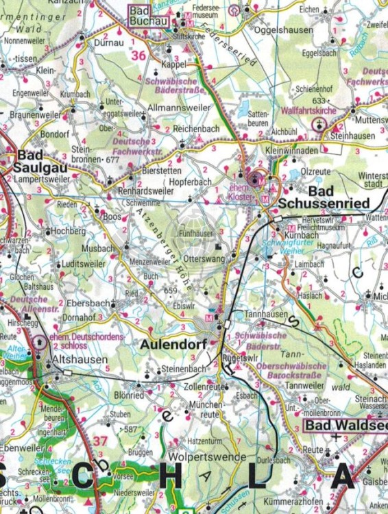 Jezioro Bodeńskie / Bodensee. Wodoodporna mapa motocyklowo-turystyczna MK 0411 wydawnictwa Freytag & Berndt. Fragment 2