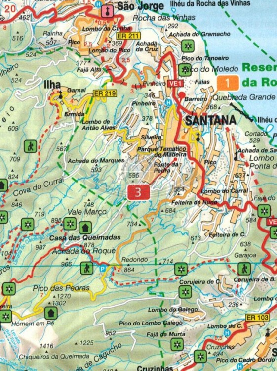 Madera 1:75 000. Wodoodporna mapa samochodowo-turystyczna wydawnictwa Freytag & Berndt. Fragment 1