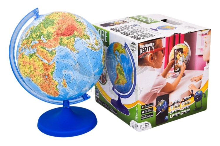 Globus fizyczny 22 cm + aplikacja