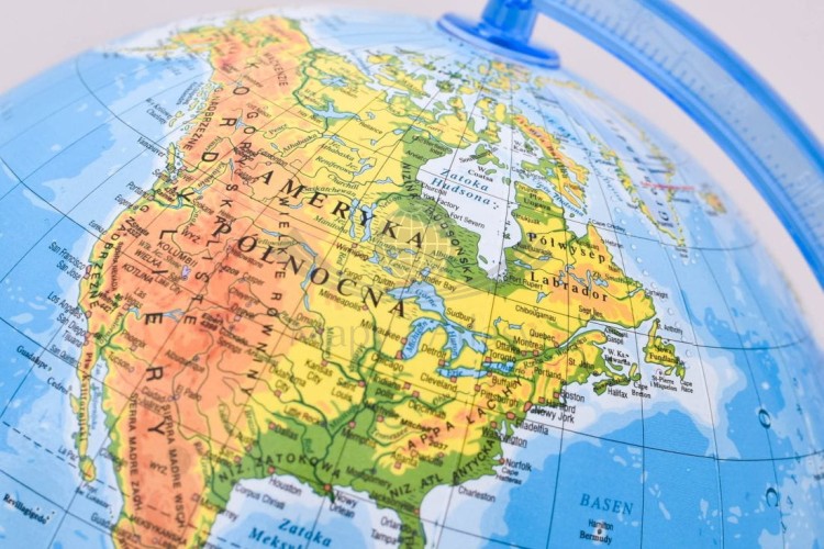 Globus fizyczny 22 cm. Fragment 3