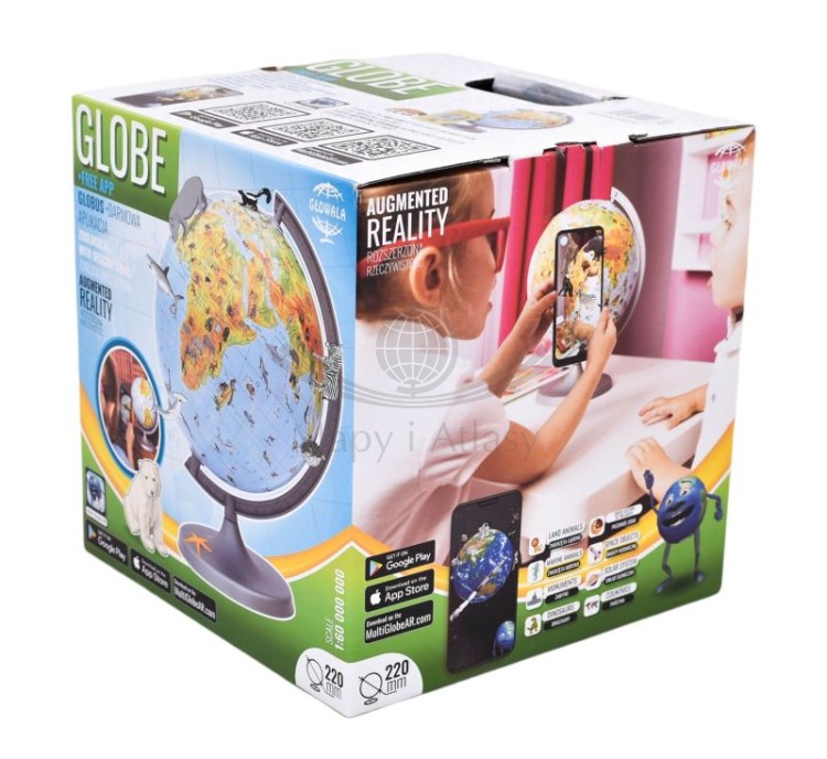 Globus zoologiczny 22 cm. Opakowanie