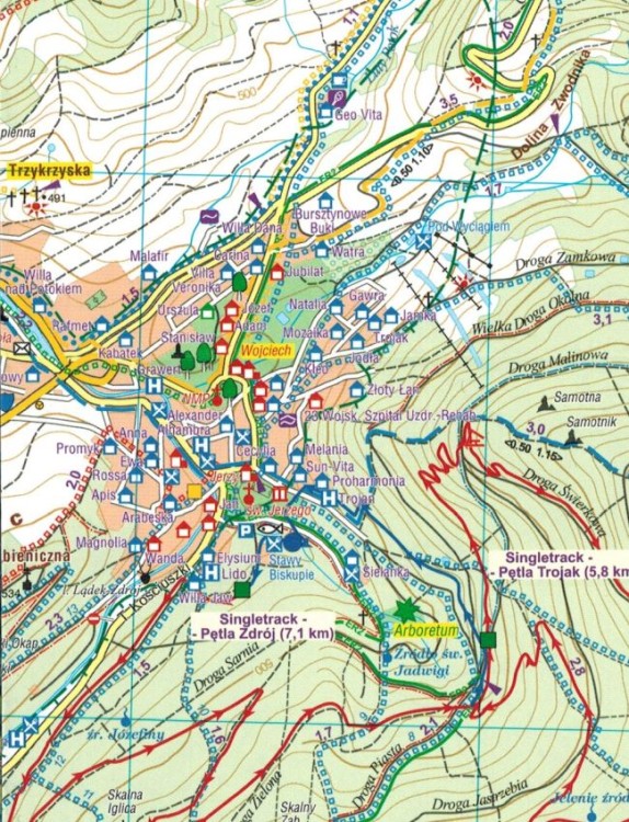 Masyw Śnieżnika, Góry Złote i Bialskie 1:25 000. Wodoodporna mapa turystyczna wydawnictwa Galileos. Fragment 3