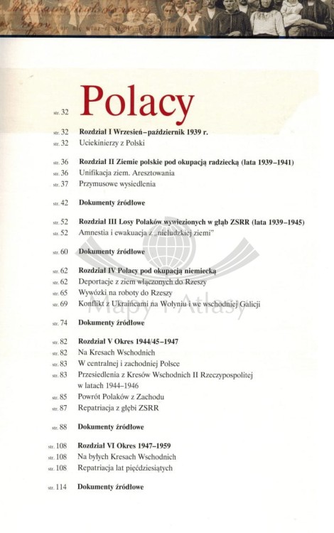 Wysiedlenia, wypędzenia i ucieczki 1939-1959. Atlas ziem Polski wydawnictwa Demart. Spis treści 2