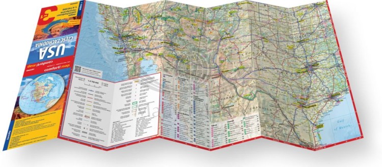 USA / Stany Zjednoczone cz. zachodnia 3 w 1. Przewodnik, atlas, mapa wydawnictwa ExpressMap. Składanie mapy