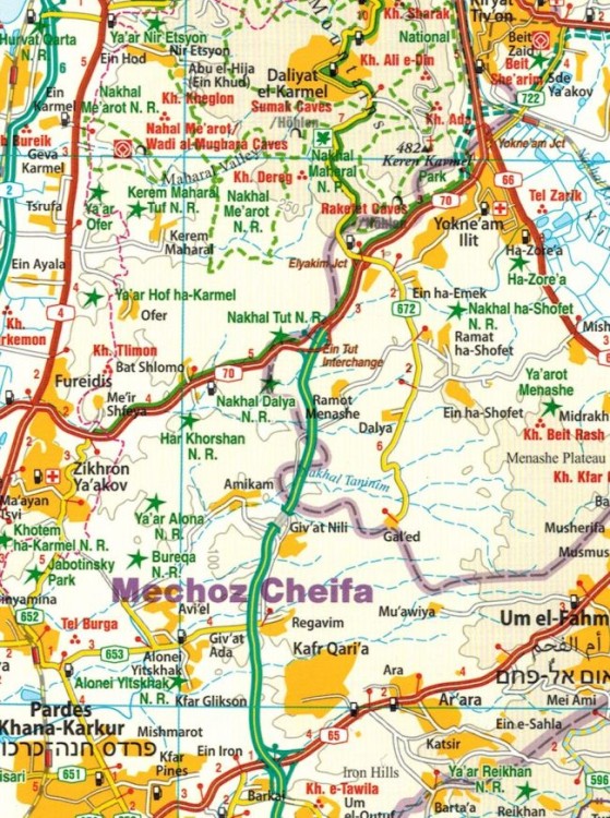 Izrael i Palestyna 1:250 000. Wodoodporna mapa samochodowa wydawnictwa Reise Know-How. Fragment 1