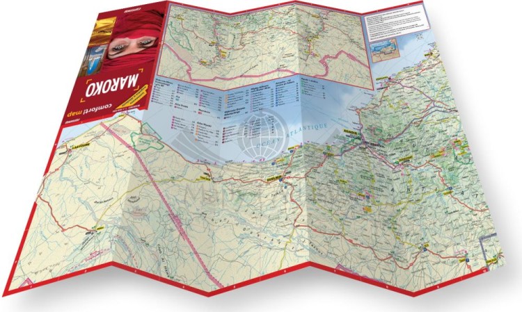 Maroko. Przewodnik light + laminowana mapa wydawnictwa ExpressMap. Rozłożona mapa