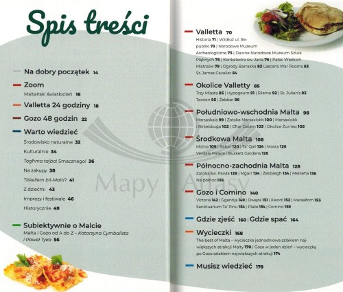 Malta i Gozo. Przewodnik Lajt wydawnictwa Pascal. Spis treści