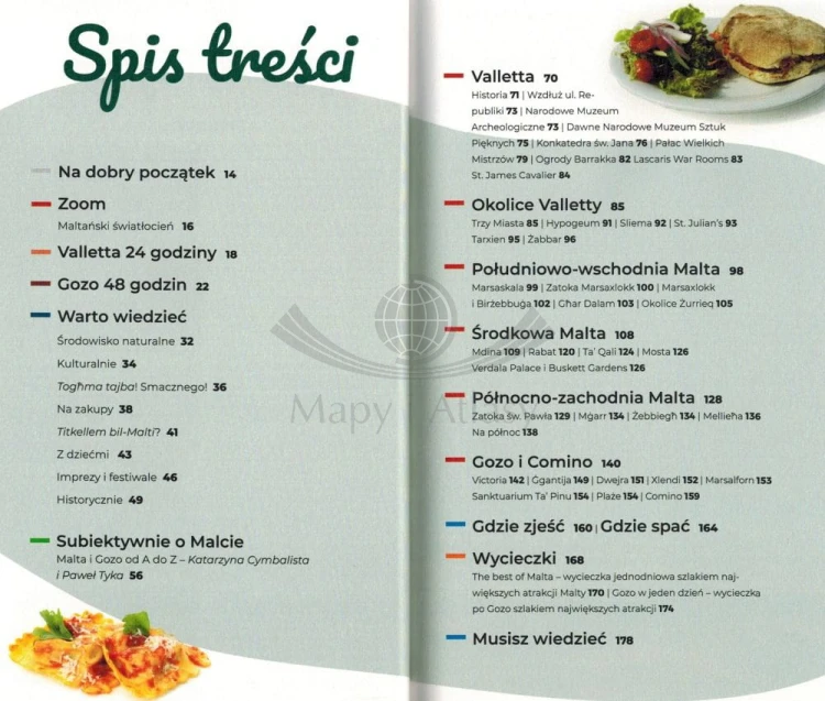Malta i Gozo. Przewodnik Lajt wydawnictwa Pascal. Spis treści