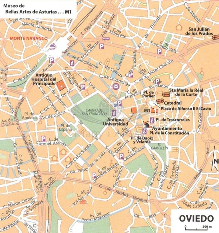 Hiszpania północno-zachodnia. Mapa samochodowa 572 wydawnictwa Michelin. Przykładowy plan miasta
