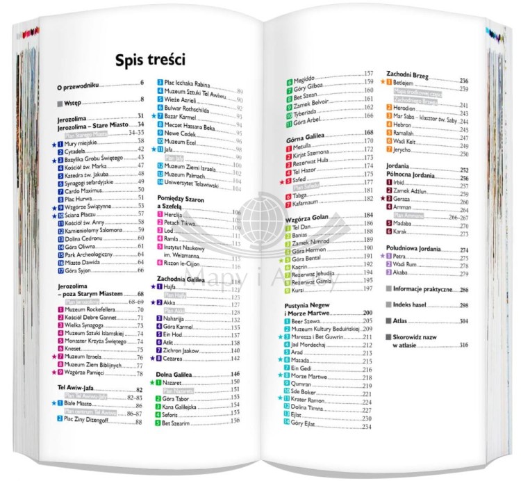 Ziemia Święta i Jordania 3 w 1. Przewodnik, atlas i laminowana mapa wydawnictwa ExpressMap. Spis treści