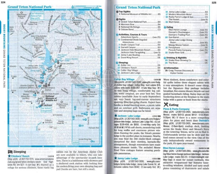 USA zachód / Western USA. Przewodnik wydawnictwa Lonely Planet. Przykładowe strony 1