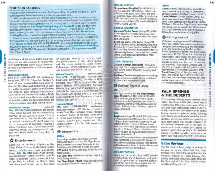 USA zachód / Western USA. Przewodnik wydawnictwa Lonely Planet. Przykładowe strony 2