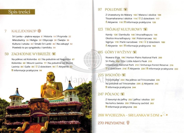 Sri Lanka. Przewodnik z mapą. Złota Seria wydawnictwa Pascal GOLD. Spis treści