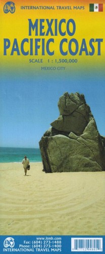 Meksyk - Wybrzeże Pacyfiku 1:1 500 000. Mapa samochodow wydawnictwa ITMB. Okładka