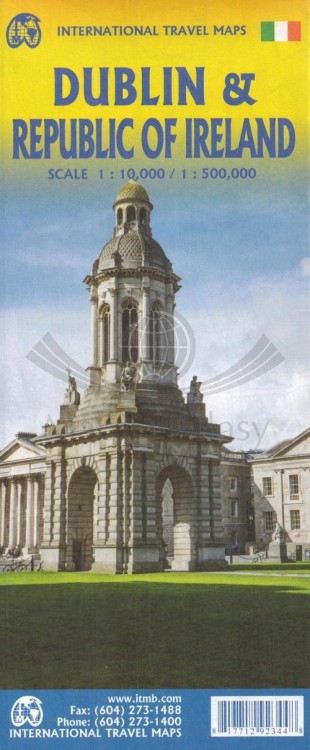 Dublin i Irlandia. Mapa samochodowo-turystyczna wydawnictwa ITMB. Okładka