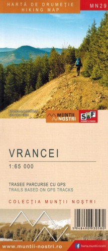 Vrancei / Góry Vrancei 1:65 000. Mapa turystyczna MN29 wydawnictwa Schubert & Franzke. Okładka