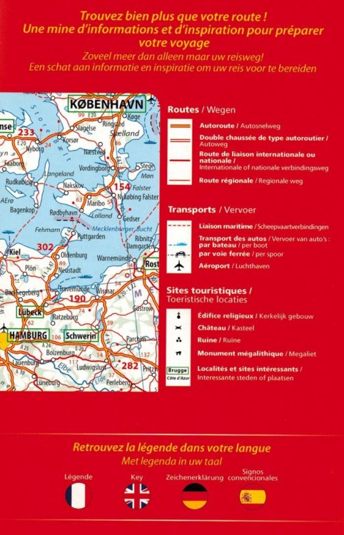 Europa. Mapa samochodowa 705 wydawnictwa Michelin. Okładka tył