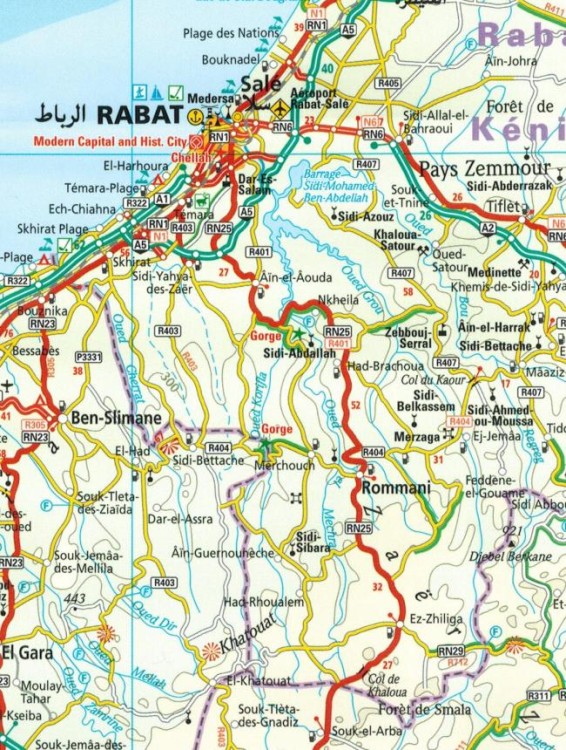 Maroko 1:1 000 000. Wodoodporna mapa samochodowo-turystyczna wydawnictwa Reise Know-How. Fragment 1