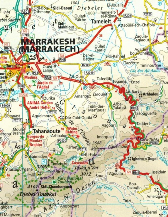 Maroko 1:1 000 000. Wodoodporna mapa samochodowo-turystyczna wydawnictwa Reise Know-How. Fragment 2