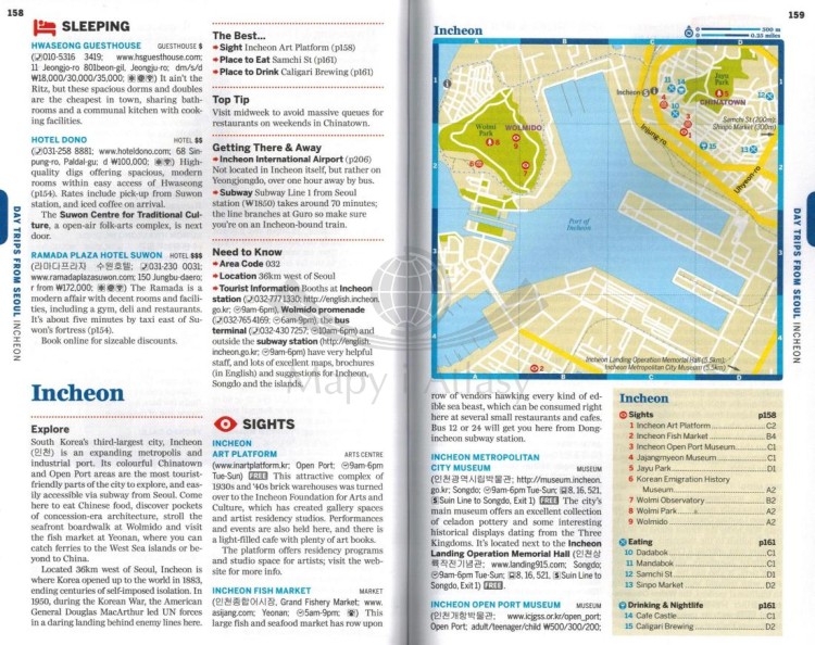 Seul / Seoul. Przewodnik wydawnictwa Lonely Planet. Przykładowe strony 2