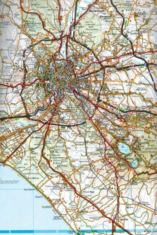 Włochy Południowe 1:200 000. Atlas samochodowy. Przykładowy arkusz 1
