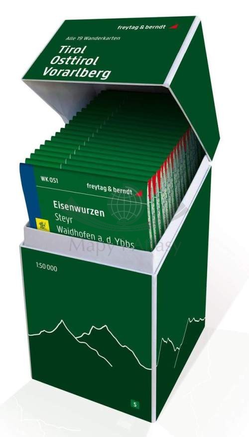 Austria: Tyrol - Tyrol Wschodni - Vorarlberg 1:50 000. Zestaw: 19 x mapa turystyczna. Nr 5. Freytag & Berndt