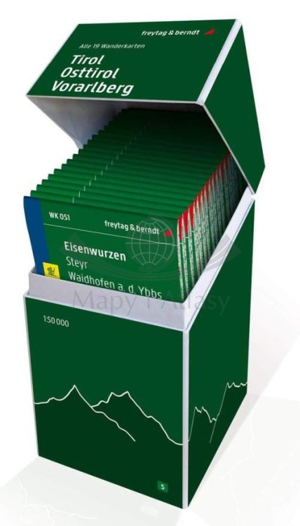 Austria: Tyrol - Tyrol Wschodni - Vorarlberg 1:50 000. Zestaw: 19 x mapa turystyczna. Nr 5. Freytag & Berndt