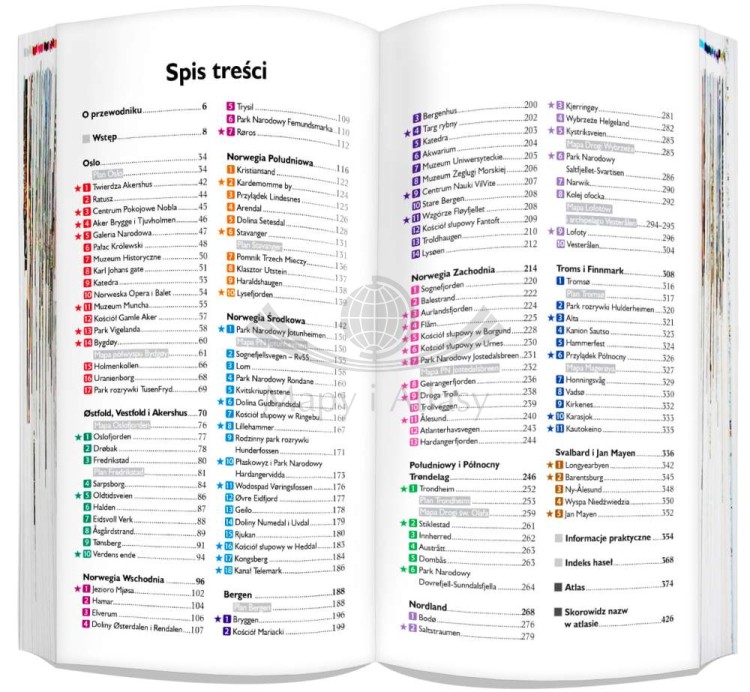Norwegia 3 w 1. Przewodnik, atlas i laminowana mapa samochodowa wydawnictwa ExpressMap. Spis treści