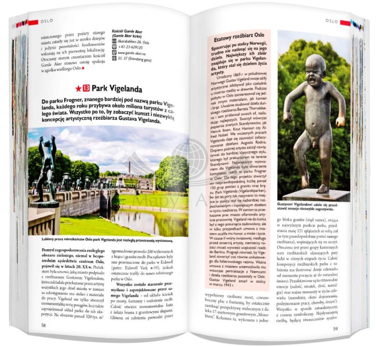 Norwegia 3 w 1. Przewodnik, atlas i laminowana mapa samochodowa wydawnictwa ExpressMap. Przykładowe strony 1