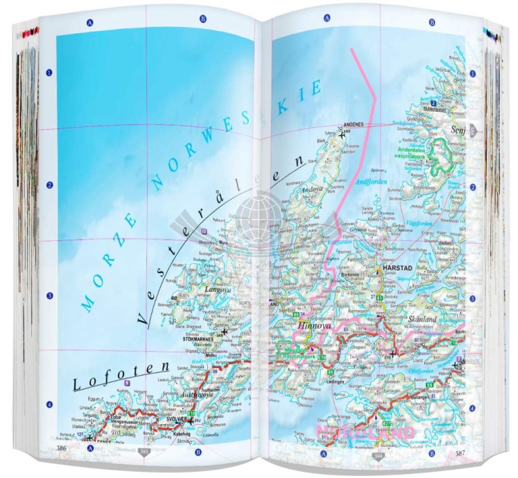 Norwegia 3 w 1. Przewodnik, atlas i laminowana mapa samochodowa wydawnictwa ExpressMap. Przykładowe strony 6