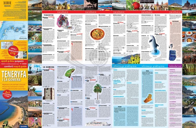 Teneryfa i La Gomera. Laminowana mapa turystyczna + Miniprzewodnik wydawnictwa ExpressMap. Strona druga