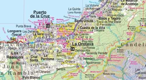 Teneryfa i La Gomera. Laminowana mapa turystyczna + Miniprzewodnik wydawnictwa ExpressMap. Fragment 1