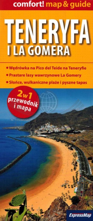 Teneryfa i La Gomera. Laminowana mapa turystyczna + Miniprzewodnik wydawnictwa ExpressMap. Okładka