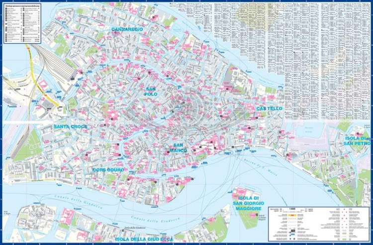 Wenecja. Laminowana mapa / Plan miasta + Miniprzewodnik wydawnictwa ExpressMap. Strona pierwsza