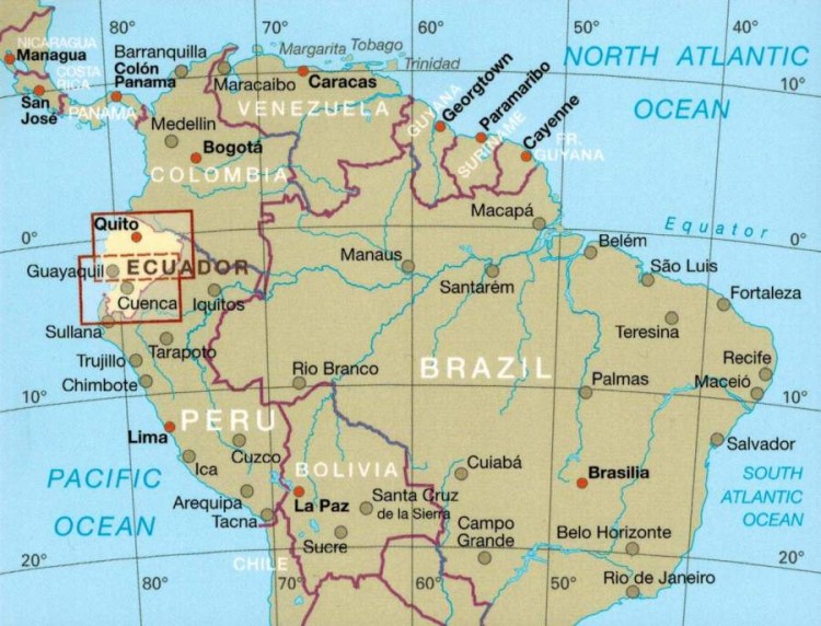 Ekwador i Wyspy Galapagos 1:650 000. Wodoodporna mapa samochodowo-turystyczna wydawnictwa Reise Know-How. Zasięg