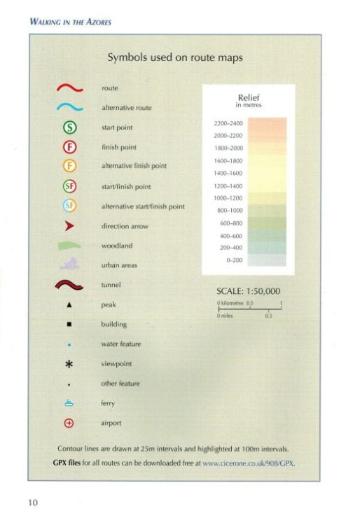 Azory. 70 tras po Azorach / Walking on the Azores. Przewodnik. Legenda