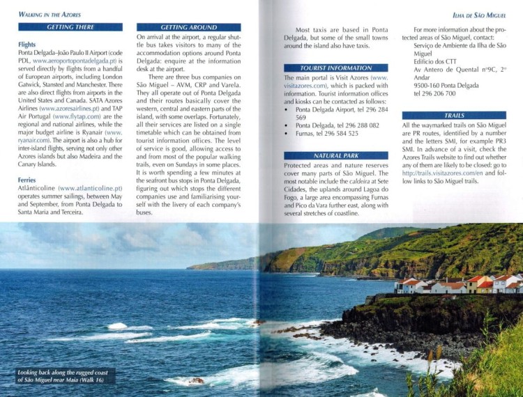 Azory. 70 tras po Azorach / Walking on the Azores. Przewodnik. Przykładowe strony 2