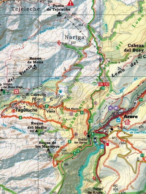La Gomera. Park Narodowy Garajonay 1:25 000. Mapa turystyczna + przewodnik. Fragment 1