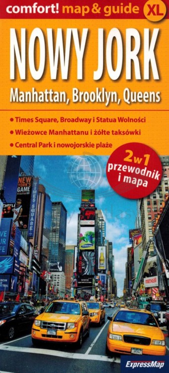Nowy Jork. Manhattan, Brooklyn, Queens. Laminowana mapa / Plan miasta + Miniprzewodnik wydawnictwa ExpressMap. Okładka