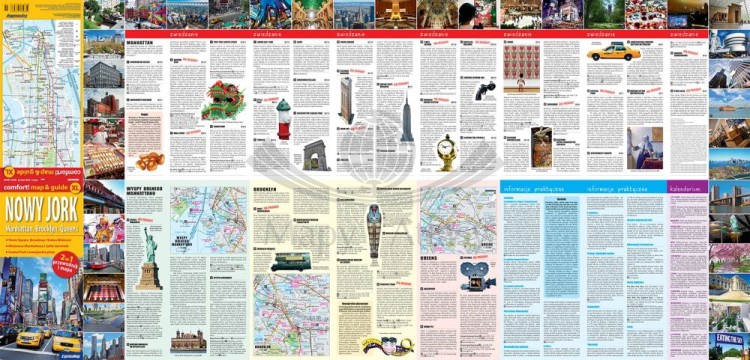 Nowy Jork. Manhattan, Brooklyn, Queens. Laminowana mapa / Plan miasta + Miniprzewodnik wydawnictwa ExpressMap. Strona pierwsza