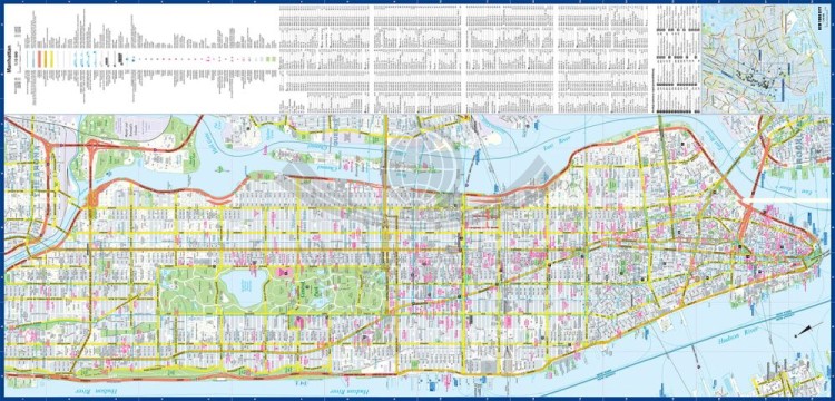 Nowy Jork. Manhattan, Brooklyn, Queens. Laminowana mapa / Plan miasta + Miniprzewodnik wydawnictwa ExpressMap. Strona druga