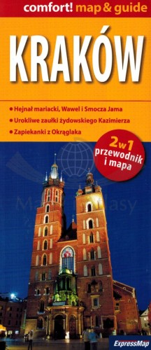 Kraków. Laminowana mapa / Plan miasta + Miniprzewodnik wydawnictwa ExpressMap. Okładka