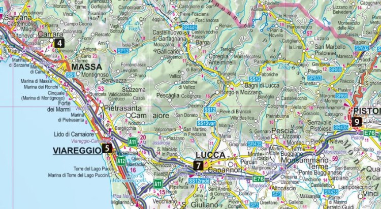 Toskania. Florencja, Siena, Piza. Laminowana mapa samochodowa + Miniprzewodnik wydawnictwa ExpressMap. Fragment 1