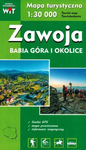 Zawoja, Babia Góra i okolice 1:30 000. Mapa turystyczna wydawnictwa WiT. Okładka